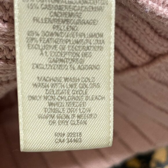 Juicy Couture Girls Quilted Vest Size 7 Blush Pink Cashmere Blend Sweater - Picture 6 of 6